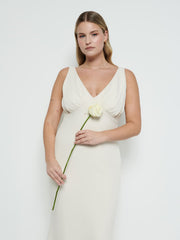 Esmee Crepe Maxi Bridesmaid Dress - Champagne