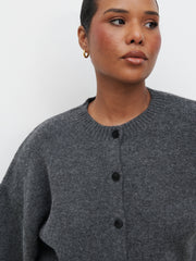 Etta Knit Bomber Curve - Charcoal