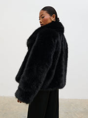 Ettalie Short Faux Fur Coat - Black