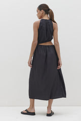 Fleur Cut Out Midaxi - Black