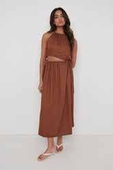 Fleur Cut Out Midaxi - Espresso