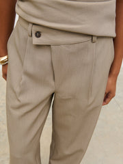 Flynn Slouchy Trousers - Mushroom