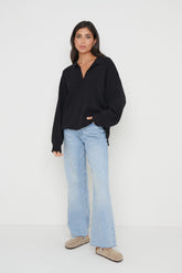 Hayden Oversized Knit Jumper - Black