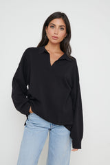 Hayden Oversized Knit Jumper - Black