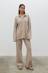 Hayden Oversized Knit Jumper - Beige