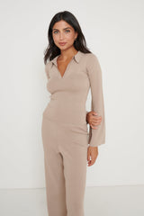 Hayden Knit Top - Beige