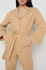 Hudson Jumpsuit- Camel