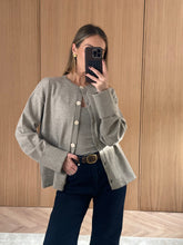 Elani Knit Cardigan and Cami Set - Mushroom