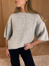 Amari Fluffy Knit Top - Grey Marl
