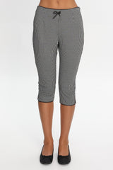 Girl's Trip Capri Pants Checker Black