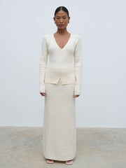 Iliana Cable Knit Cardigan - Cream