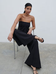 Jaden Bandeau Wide Leg Jumpsuit - Black