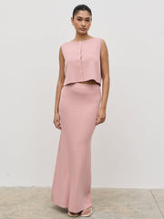 Jasmin Knit Waistcoat - Pink