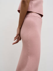 Jasmin Knit Maxi Skirt - Pink