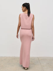 Jasmin Knit Maxi Skirt - Pink