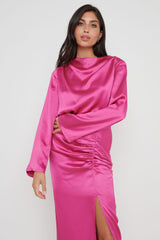 Jayda Cowl Neck Blouse - Pink