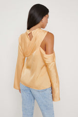 Jett Asymmetric Blouse - Orange