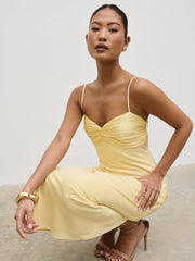 Joely Midaxi Dress - Lemon