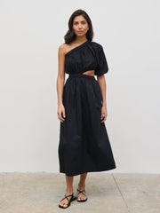 Jude Cut Out Midaxi Dress - Black