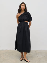 Jude Cut Out Midaxi Dress - Black
