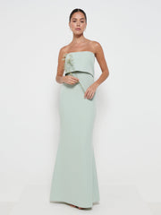 Julia Crepe Maxi Bridesmaid Dress - Sage