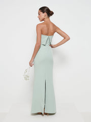 Julia Crepe Maxi Bridesmaid Dress - Sage
