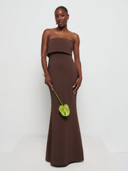 Recycled Crepe Chocolate Swatch