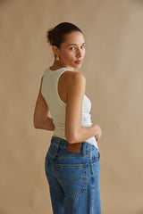 Juno Ruched Ribbed Tank Top