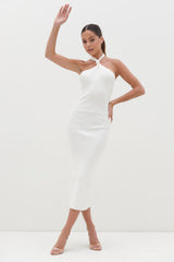Kate Knot Midaxi Knit Dress - Cream