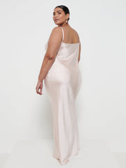 Keisha Maxi Bridesmaid Dress Curve - Matte True Blush