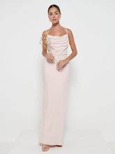 Keisha Cowl Neck Maxi Bridesmaid Dress - Blush