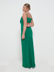 Keisha Chiffon Maxi Bridesmaid Dress - Emerald