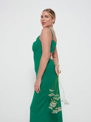 Keisha Chiffon Maxi Bridesmaid Dress - Emerald