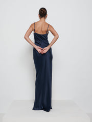 Keisha Maxi Bridesmaid Dress - Matte Navy