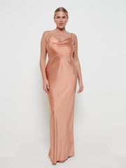 Keisha Maxi Bridesmaid Dress - Matte Cinnamon
