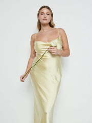 Keisha Bridesmaid Maxi Dress - Lemon