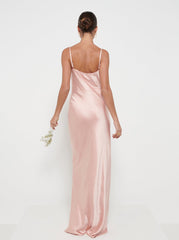 Keisha Maxi Bridesmaid Dress - Matte Blush