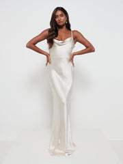 Keisha Maxi Bridesmaid Dress - Matte Champagne