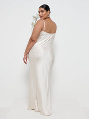 Keisha Maxi Bridesmaid Dress Curve - Matte Champagne