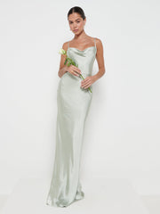 Keisha Maxi Bridesmaid Dress - Matte Sage
