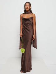 Recycled Chocolate Satin Swatch