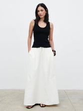 Kennedi Drawstring Maxi Skirt - Cream