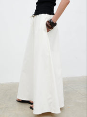 Kennedi Drawstring Maxi Skirt - Cream