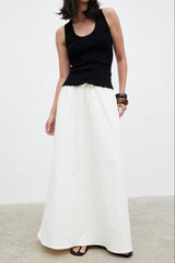 Ali Scoop Neck Knit Top - Black