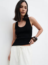 Ali Scoop Neck Knit Top - Black