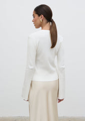 Lacey Button Down Top - Cream
