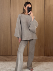 Aurelie Knit Trousers - Dark Taupe