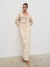 Leoni Maxi Skirt - Cream Floral