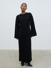 Lorelai Cable Knit Midaxi Dress - Black