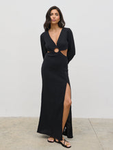 Luca Cut Out Ring Dress - Black